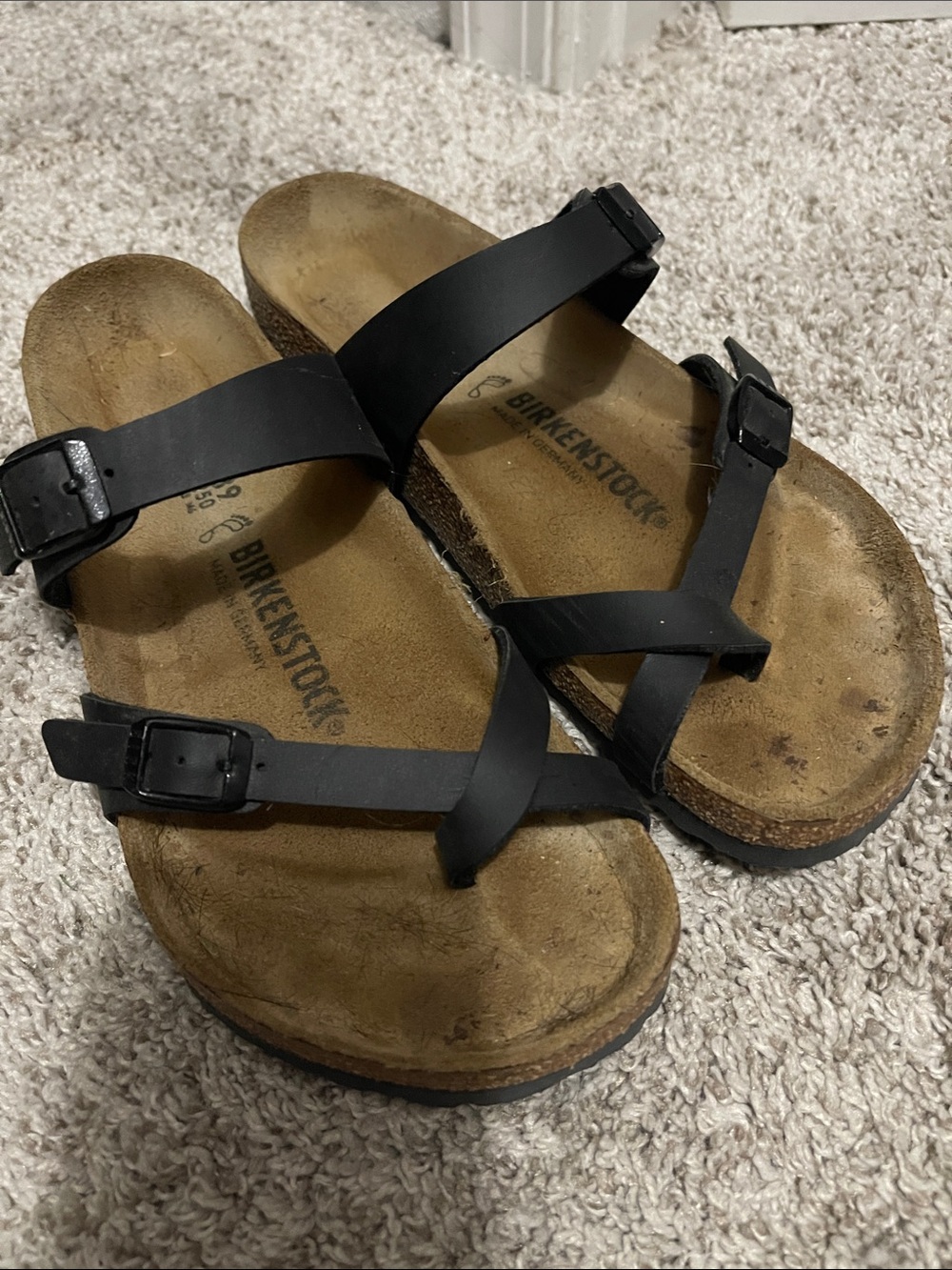 Birkenstock Black Multi-Strap Cork Footbed Sandals